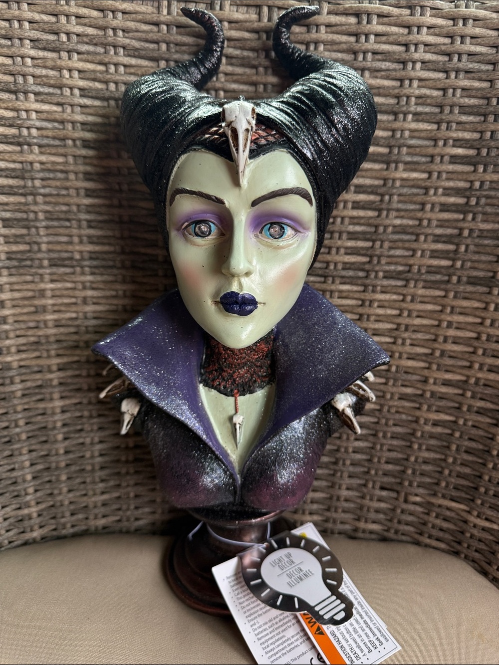 Disney Villains Maleficent-Style light up Bust- Halloween- Glitter